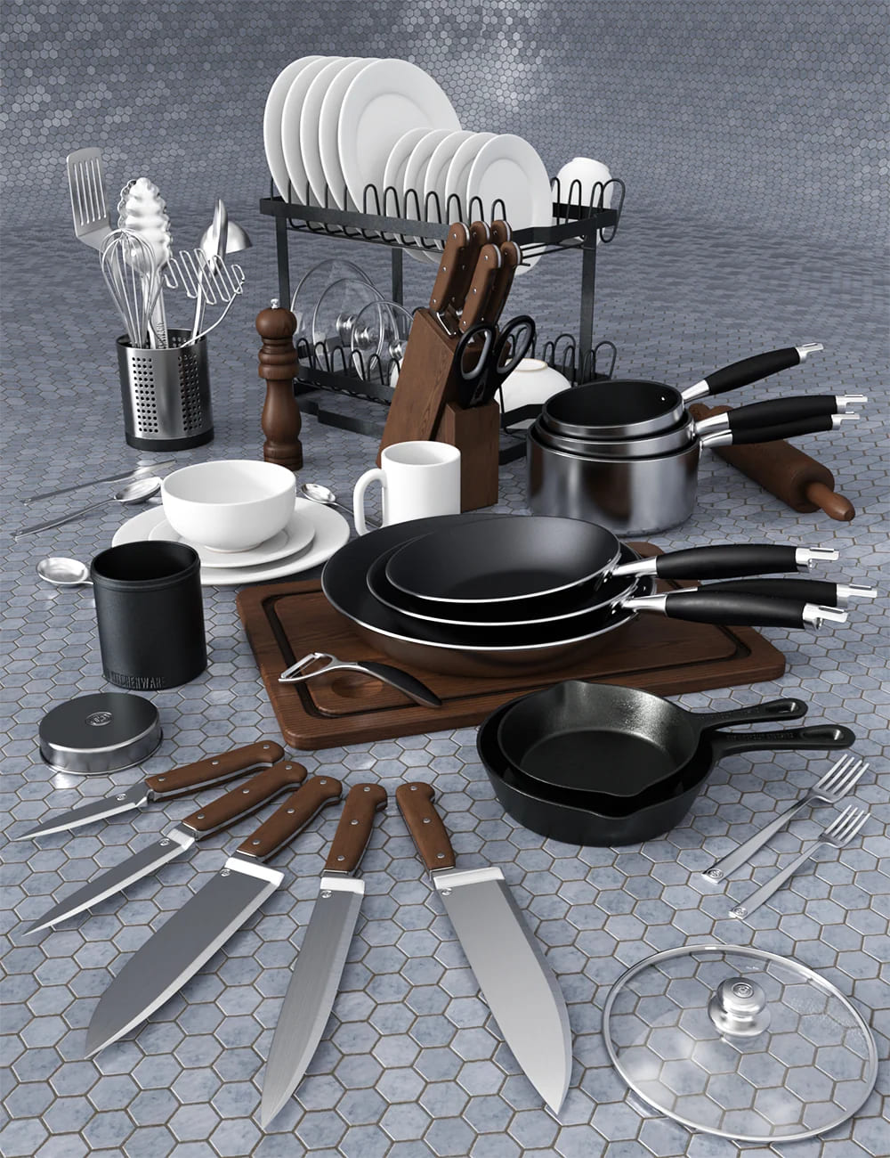 Dream Kitchenware Collection_DAZ3D下载站