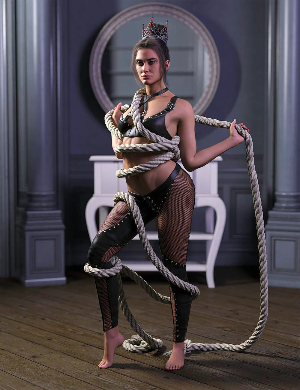 FN Rope Art Poses for Genesis 9 Feminine_DAZ3D下载站