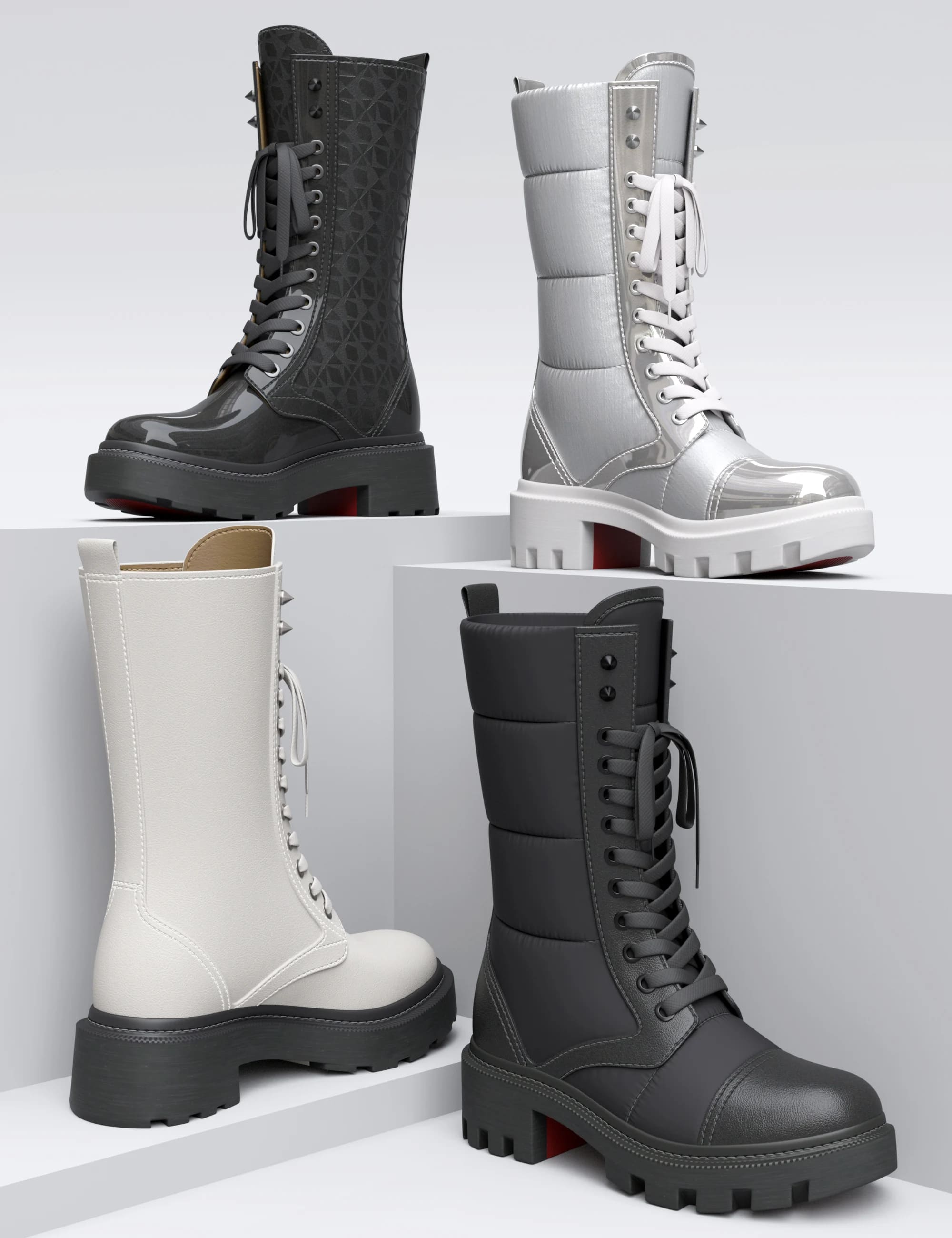HL High Boots for Genesis 8, 8.1 Female and Genesis 9_DAZ3D下载站