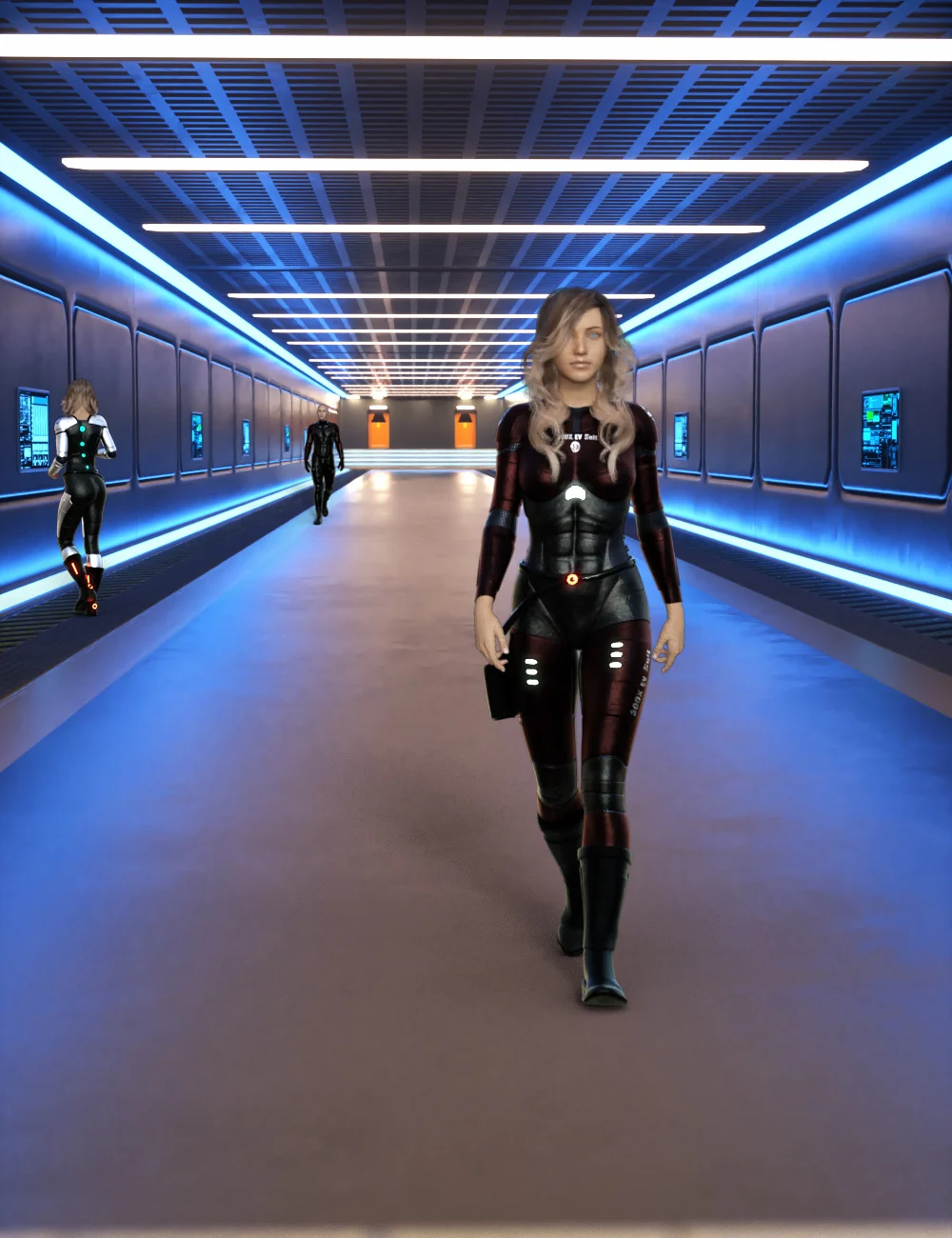 Sci-Fi Starship Corridor Volume 2_DAZ3D下载站