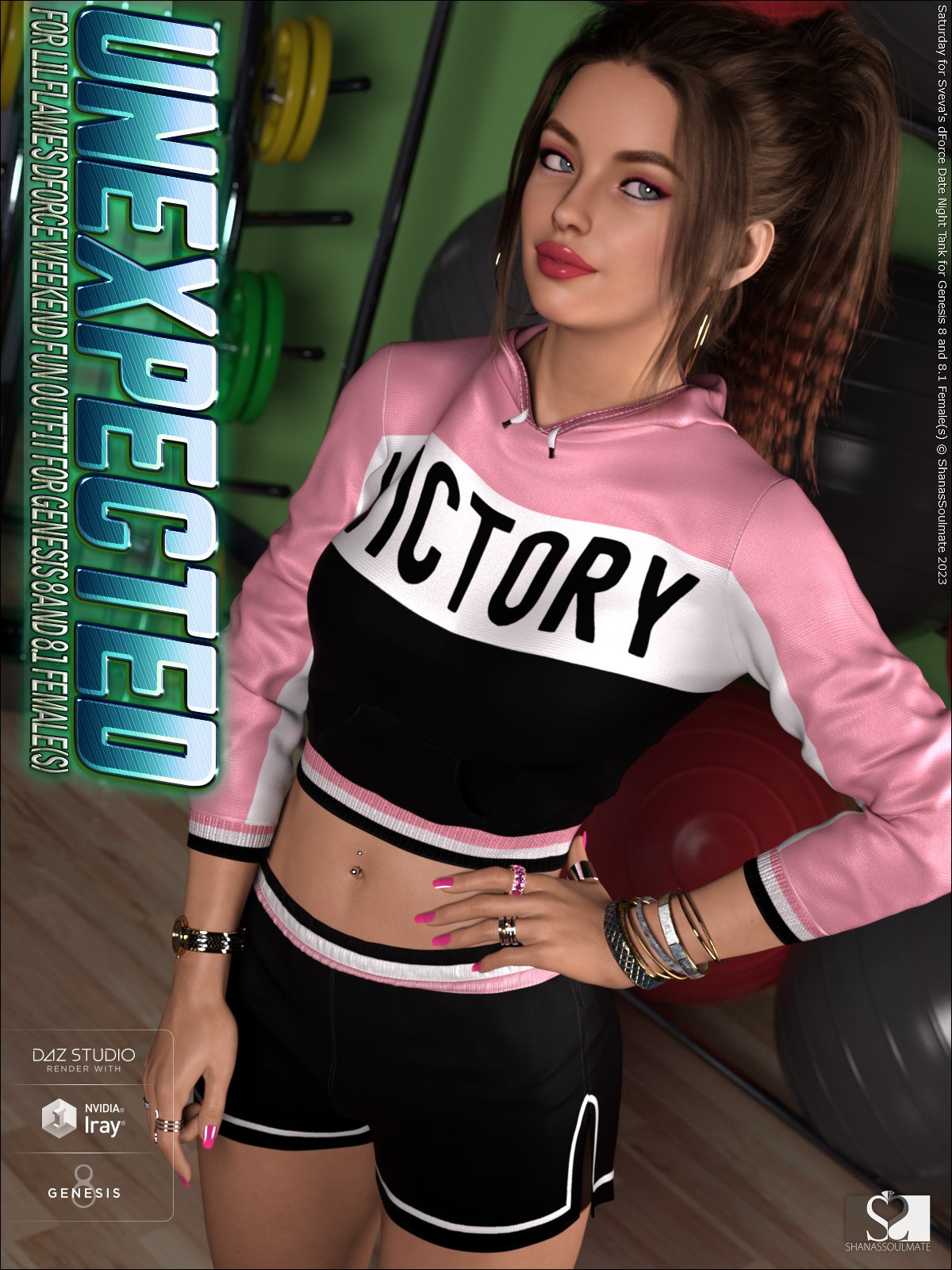 Unexpected for Weekend Fun Outfit for Genesis 8 and 8.1 Female_DAZ3DDL