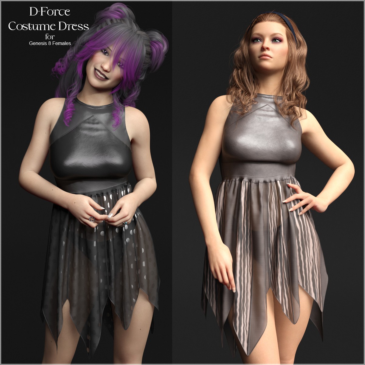 D-Force Costume Dress for G8F and G8.1F_DAZ3DDL