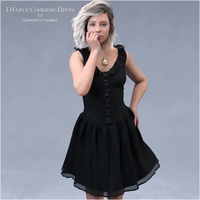 D-Force Costume Dress for G9 Females_DAZ3DDL