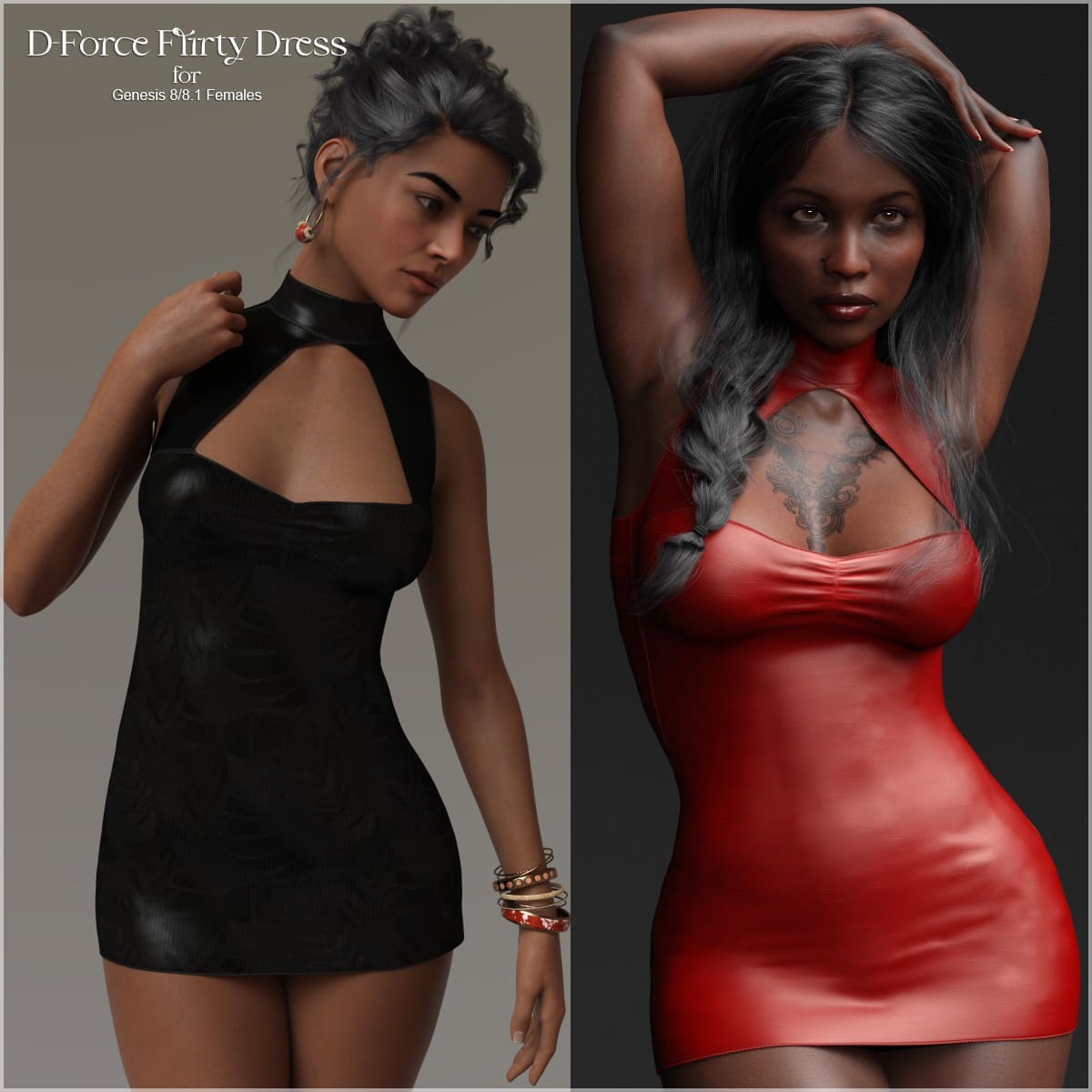 D-Force Flirty Dress for G8F and G8.1F_DAZ3DDL