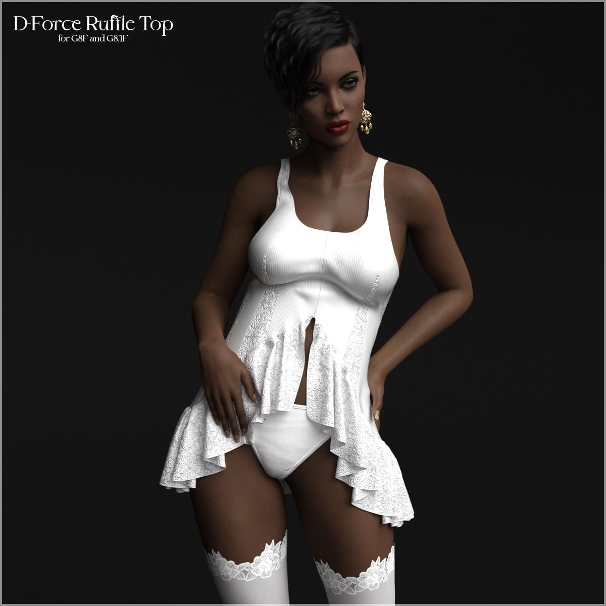 D-Force Ruffle Top for G8F and G8.1F_DAZ3DDL