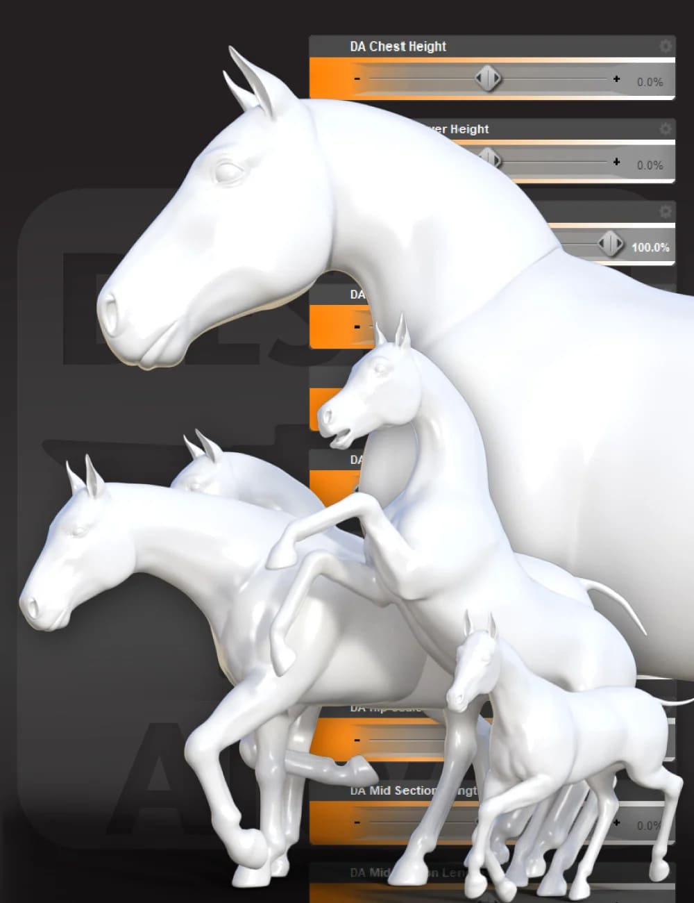 DA Ultimate Morph Pack for Daz Horse 3_DAZ3D下载站