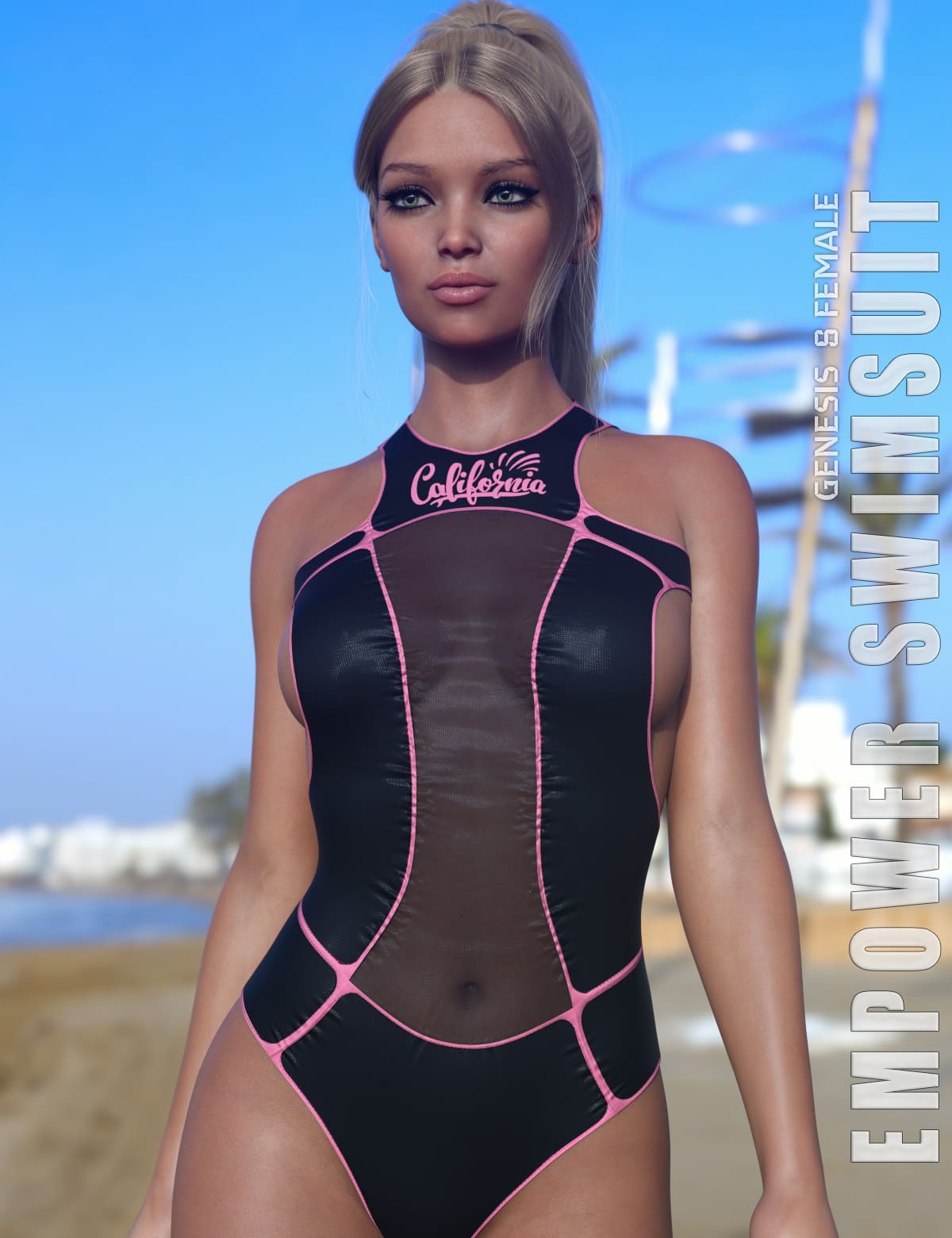 dForce Empower Swimsuit for Genesis 8 and 8.1F_DAZ3D下载站