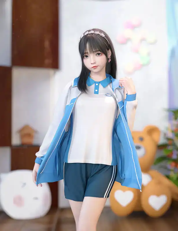 dForce SU School Uniform Bundle for Genesis 8 and 8.1 Females_DAZ3D下载站