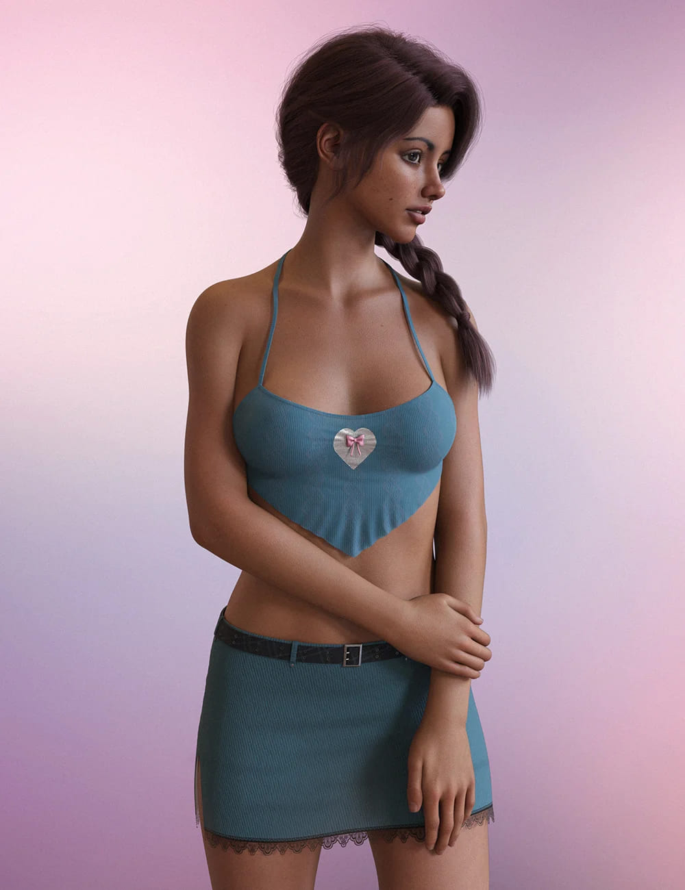 dForce Sweet Summer Breeze Outfit for Genesis 8 and 8.1 Females_DAZ3D下载站