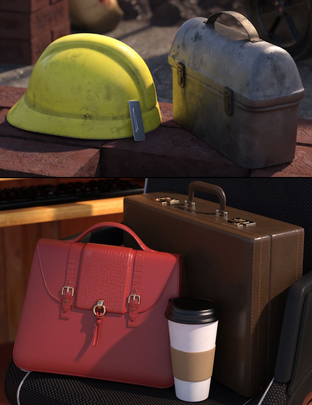 Going to Work Props for Genesis 8 and 8.1_DAZ3DDL