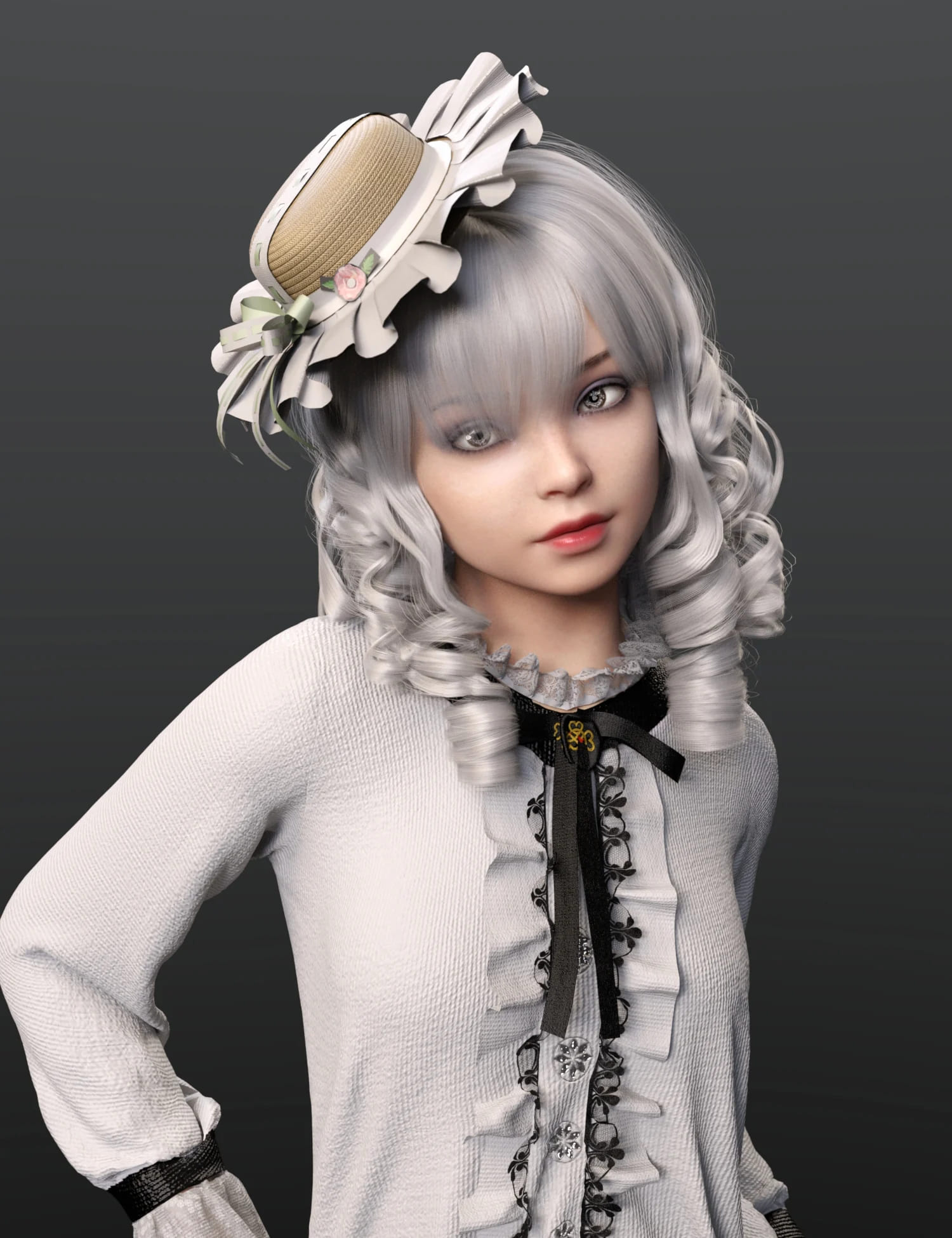 Kon Character, Hair, and Outfit Bundle for Genesis 9_DAZ3D下载站