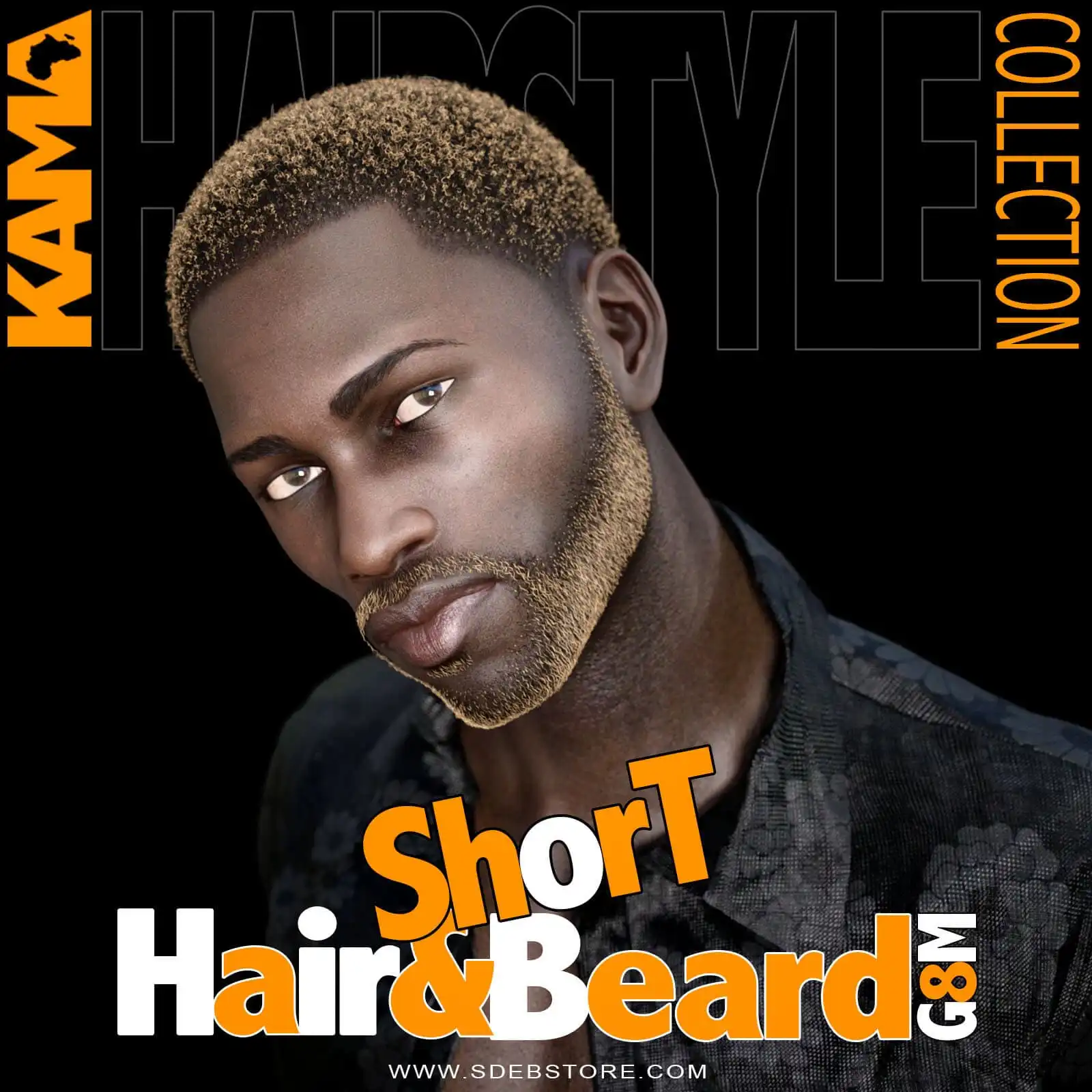 Short Hair & Beard G8M_DAZ3DDL