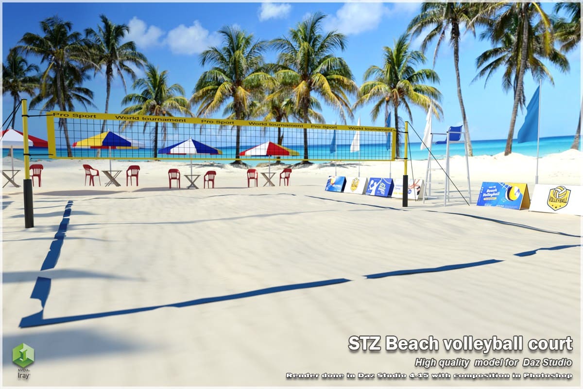 STZ Beach volleyball court_DAZ3D下载站