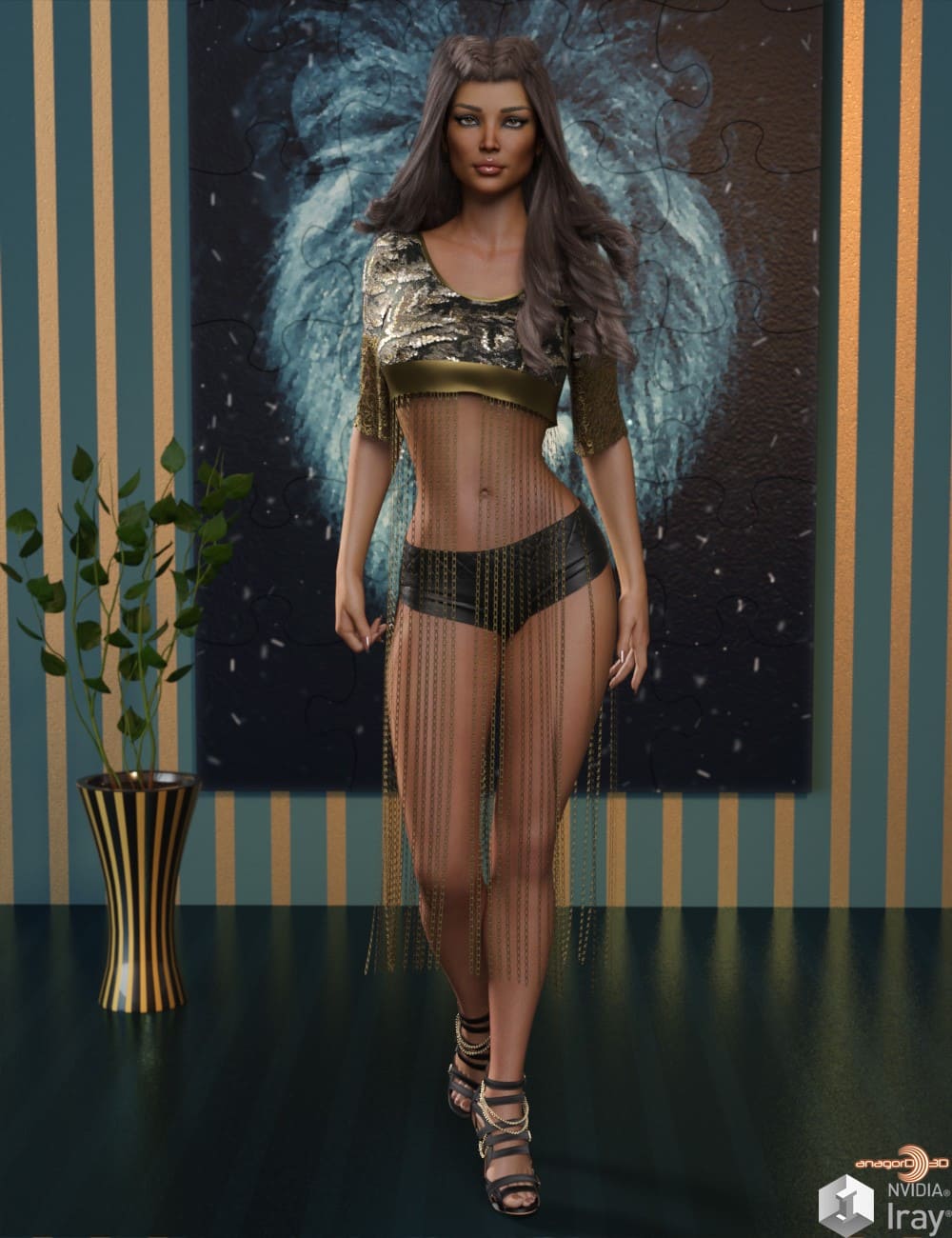 VERSUS – D-Force Fringed Top for G8F and G8.1F_DAZ3DDL