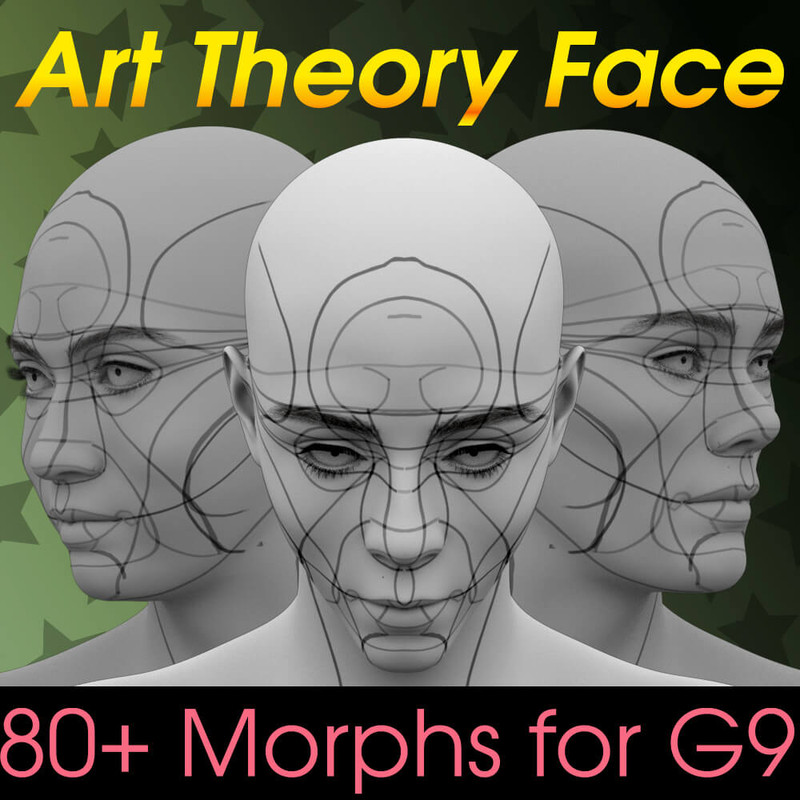 Art Theory Face Morphs for G9_DAZ3D下载站