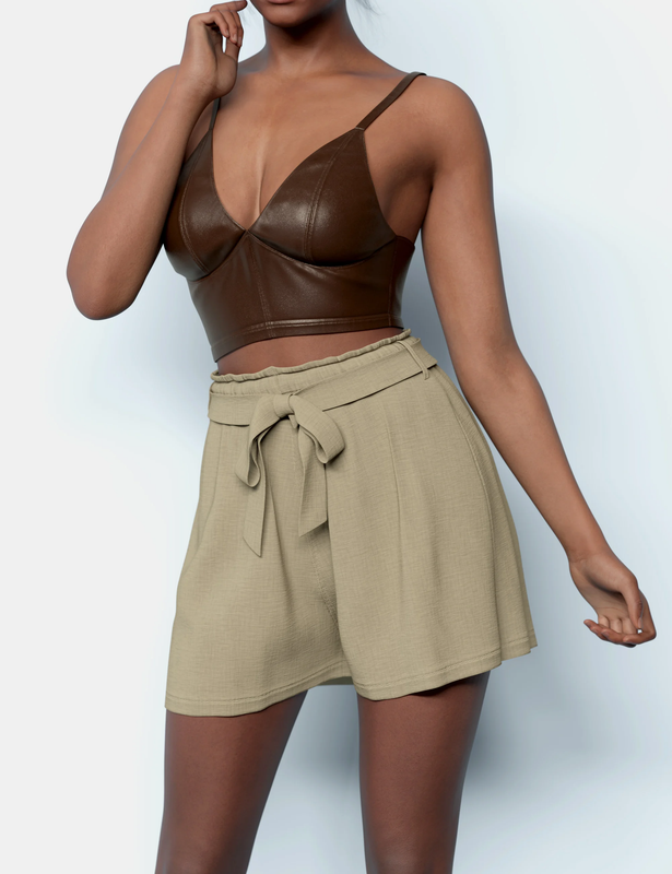 dForce Wide Bow Shorts and Cami Top for Genesis 9_DAZ3D下载站