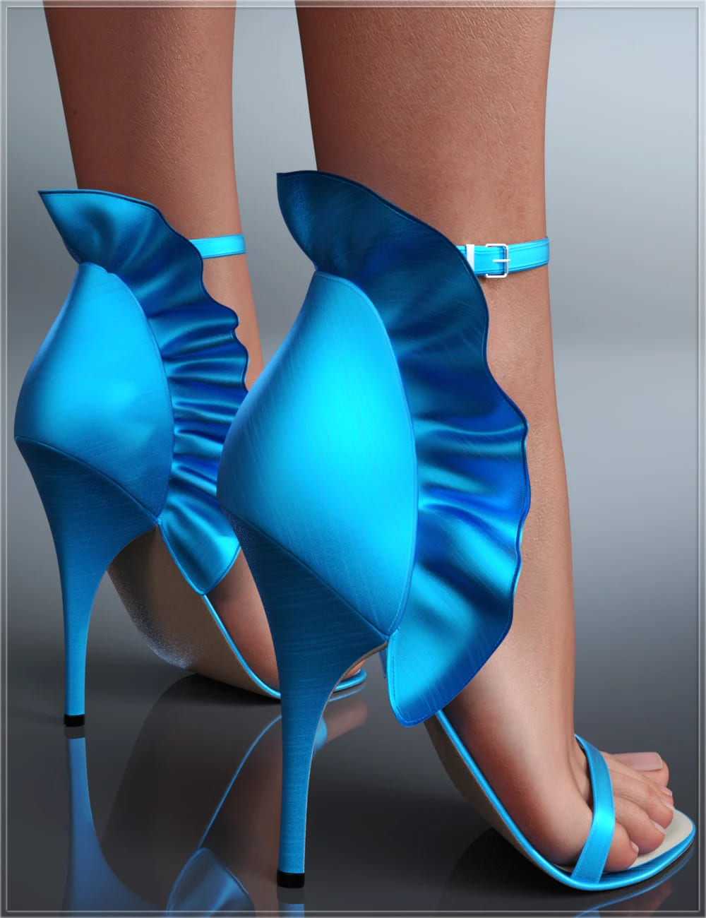 Frilled Heels for Genesis 9_DAZ3D下载站