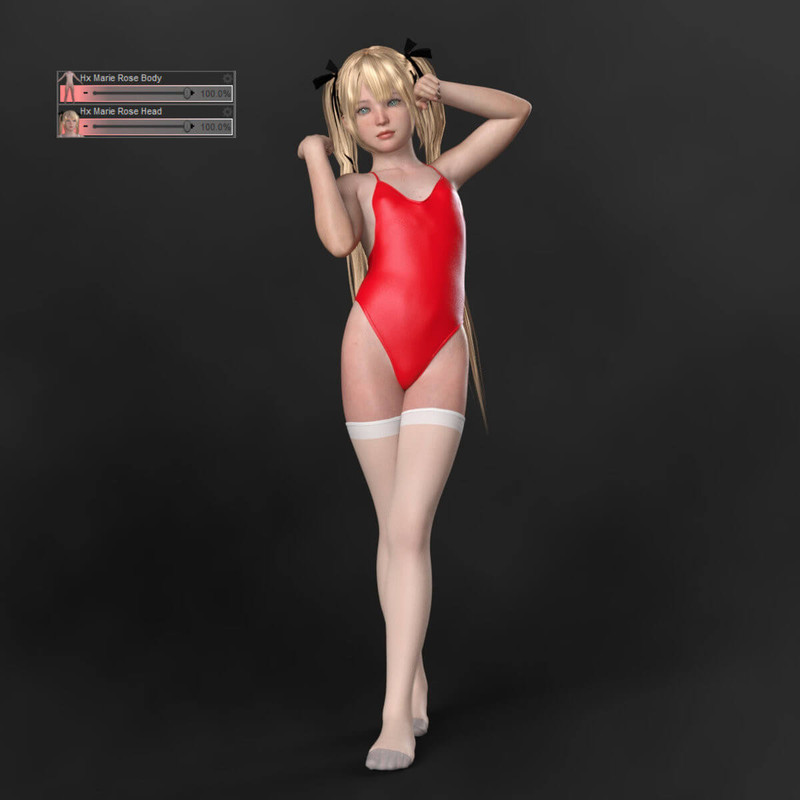HX Marie Rose Morph + 30 Poses for G8.1 Female and Genesis 9_DAZ3DDL