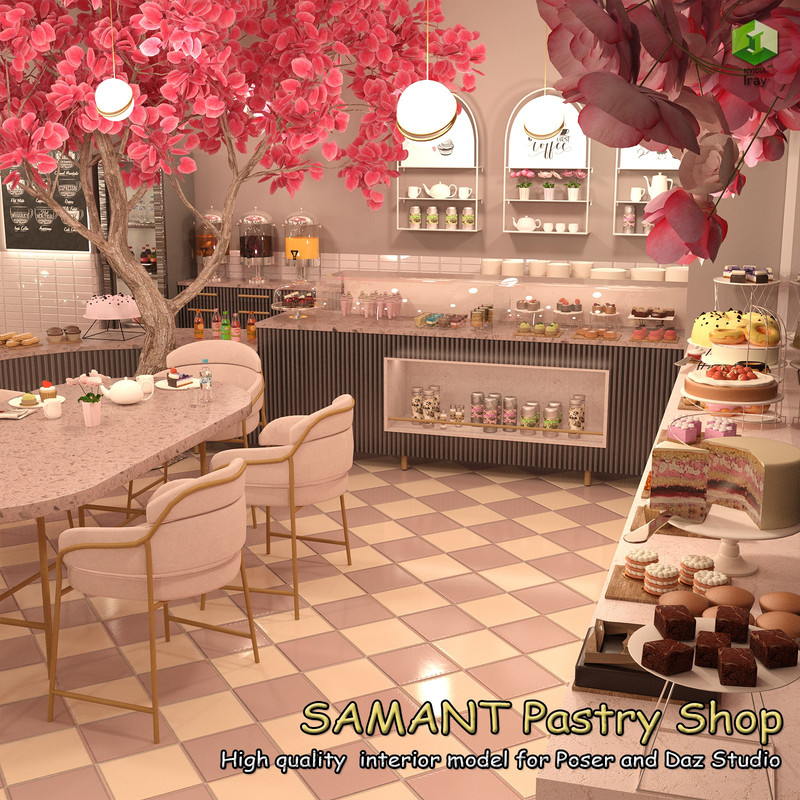 SAMANT Pastry Shop_DAZ3D下载站