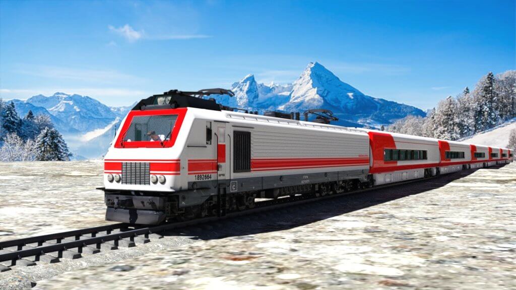 Train / Locomotive 3D Model_DAZ3D下载站