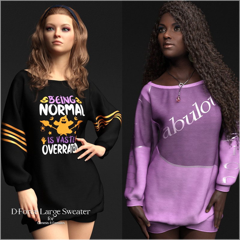 D-Force Large Sweater for G8F and G8.1F_DAZ3DDL