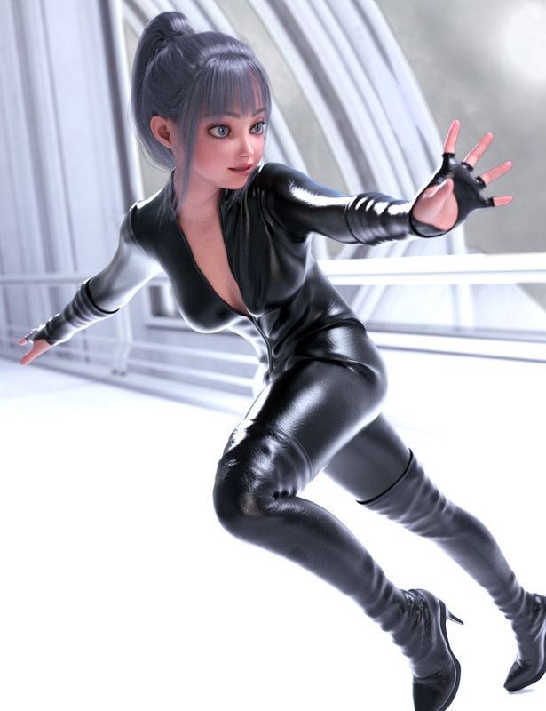 dForce Leather Suit for Genesis 9_DAZ3D下载站