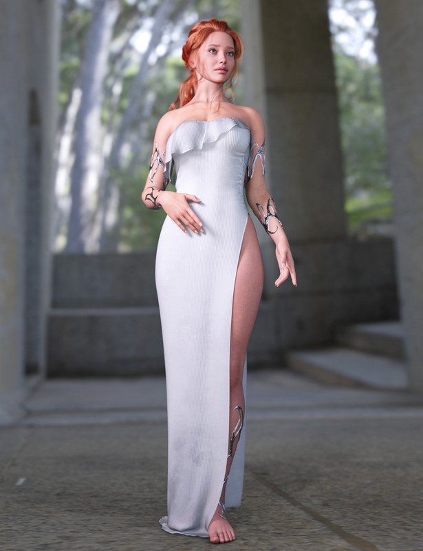 dForce Temporal Dress for Genesis 9_DAZ3D下载站