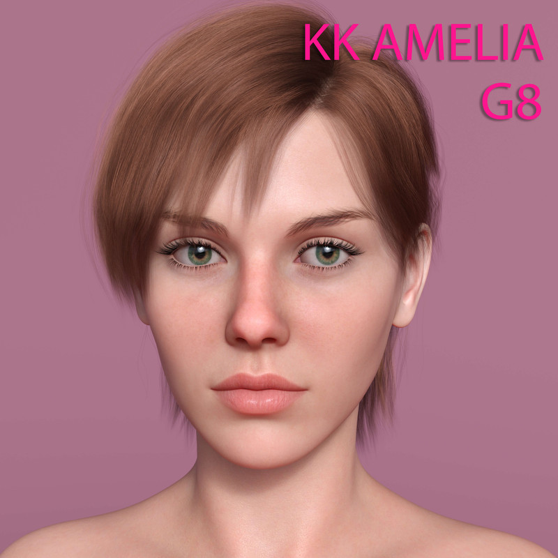 Kk Amelia Character for Genesis 8,8.1 Female_DAZ3D下载站