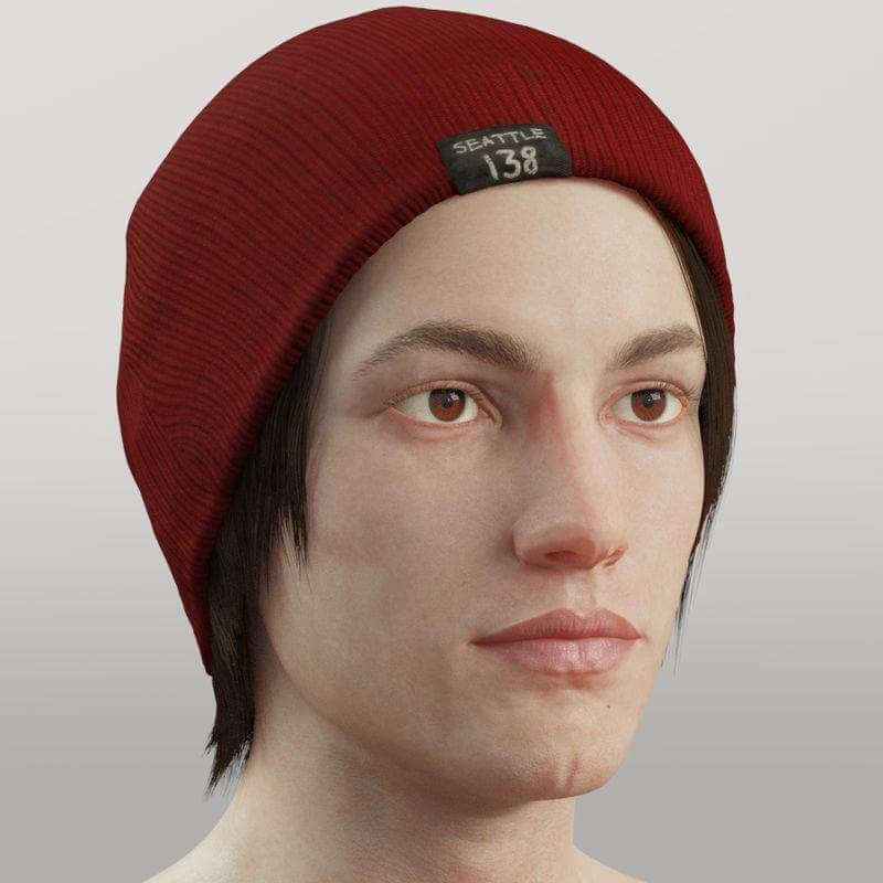 Delsin Beanie and Hair For Genesis 8 Male_DAZ3D下载站