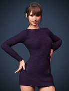 dForce Simple Fall Sweater for Genesis 8 and 8.1 Female_DAZ3D下载站