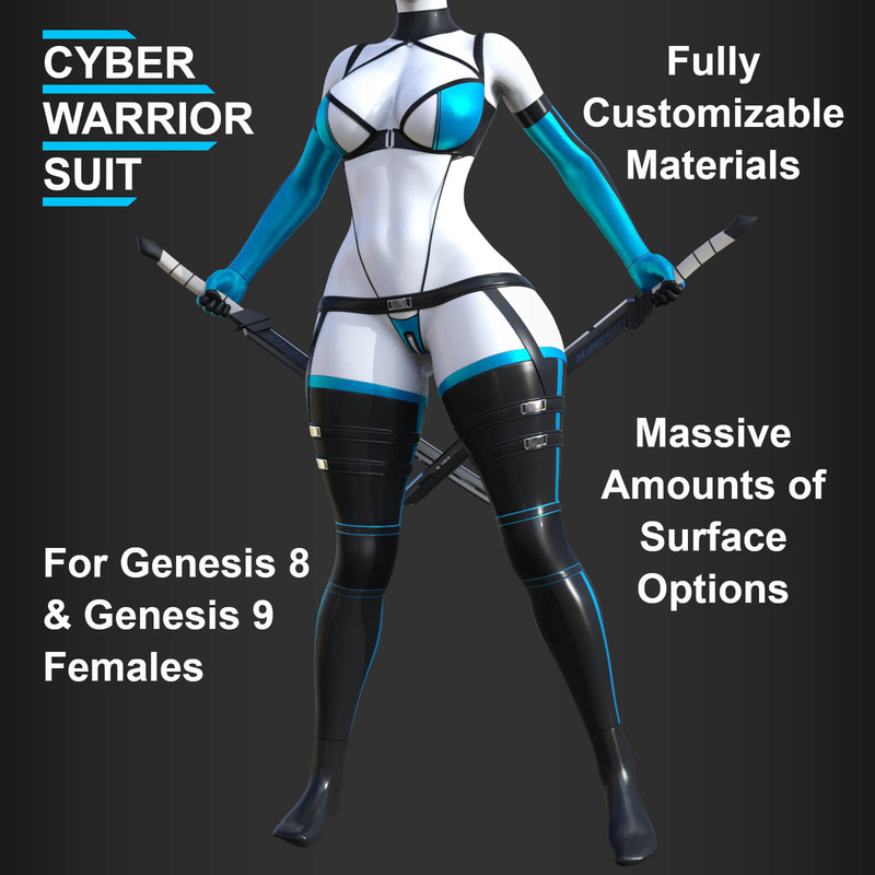 Cyber Warrior Suit for Genesis 8 Female & G9_DAZ3DDL