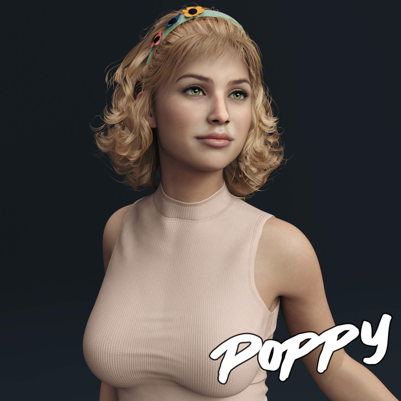 Poppy Character Morph for Genesis 8 Female_DAZ3D下载站