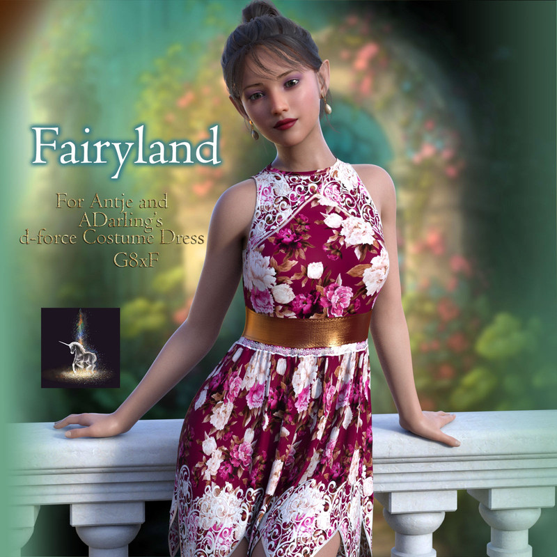 Fairyland Add-On for d-force Costume Dress for Genesis 8xF_DAZ3DDL