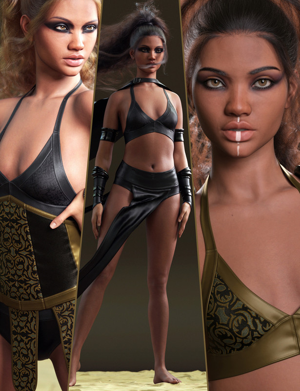 RY Dana Character, Clothing and Hair Bundle_DAZ3D下载站