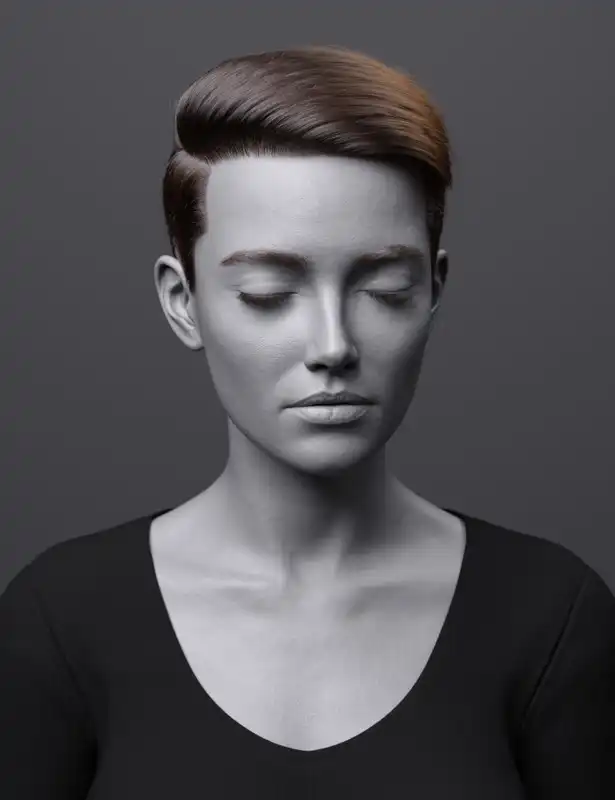 dForce FV Side Part Hair for Genesis 9_DAZ3D下载站