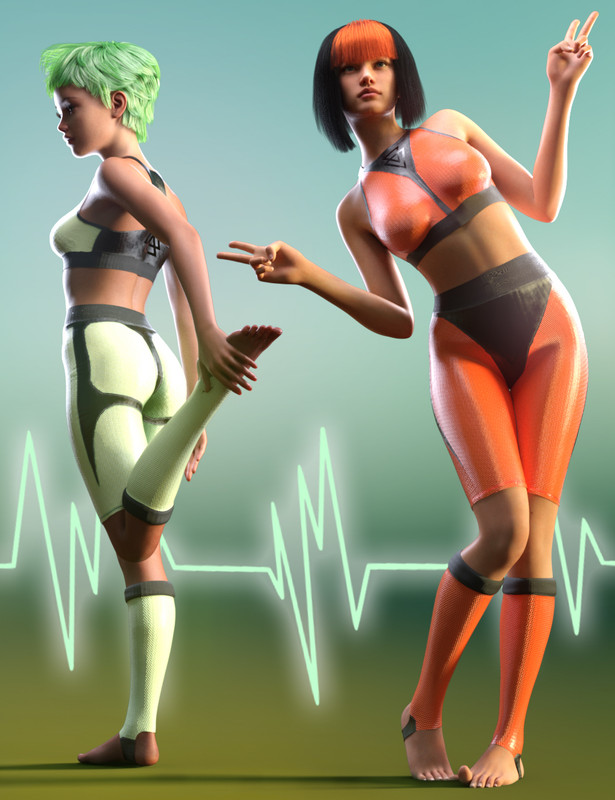 GymTo Sportswear for Genesis 9, 8 and 8.1 Females_DAZ3DDL