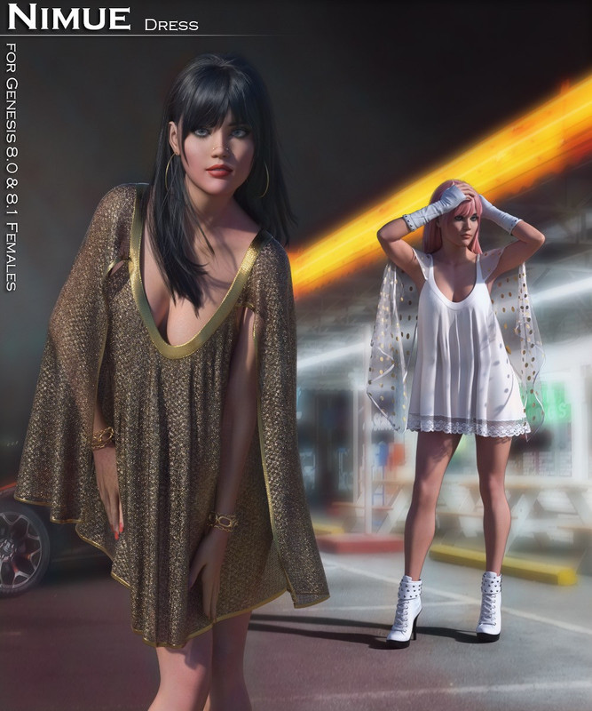 Nimue Dress for G8/8.1 Females_DAZ3DDL