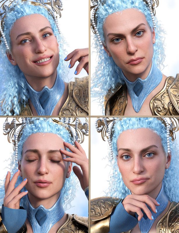 JW Beautiful Queen Expressions for Snow Queen 9_DAZ3D下载站