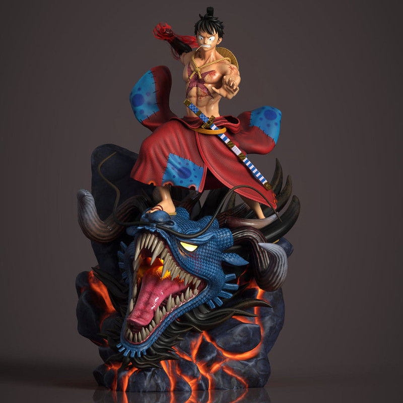 Monkey D. Luffy vs Kaido 3D print model_DAZ3DDL