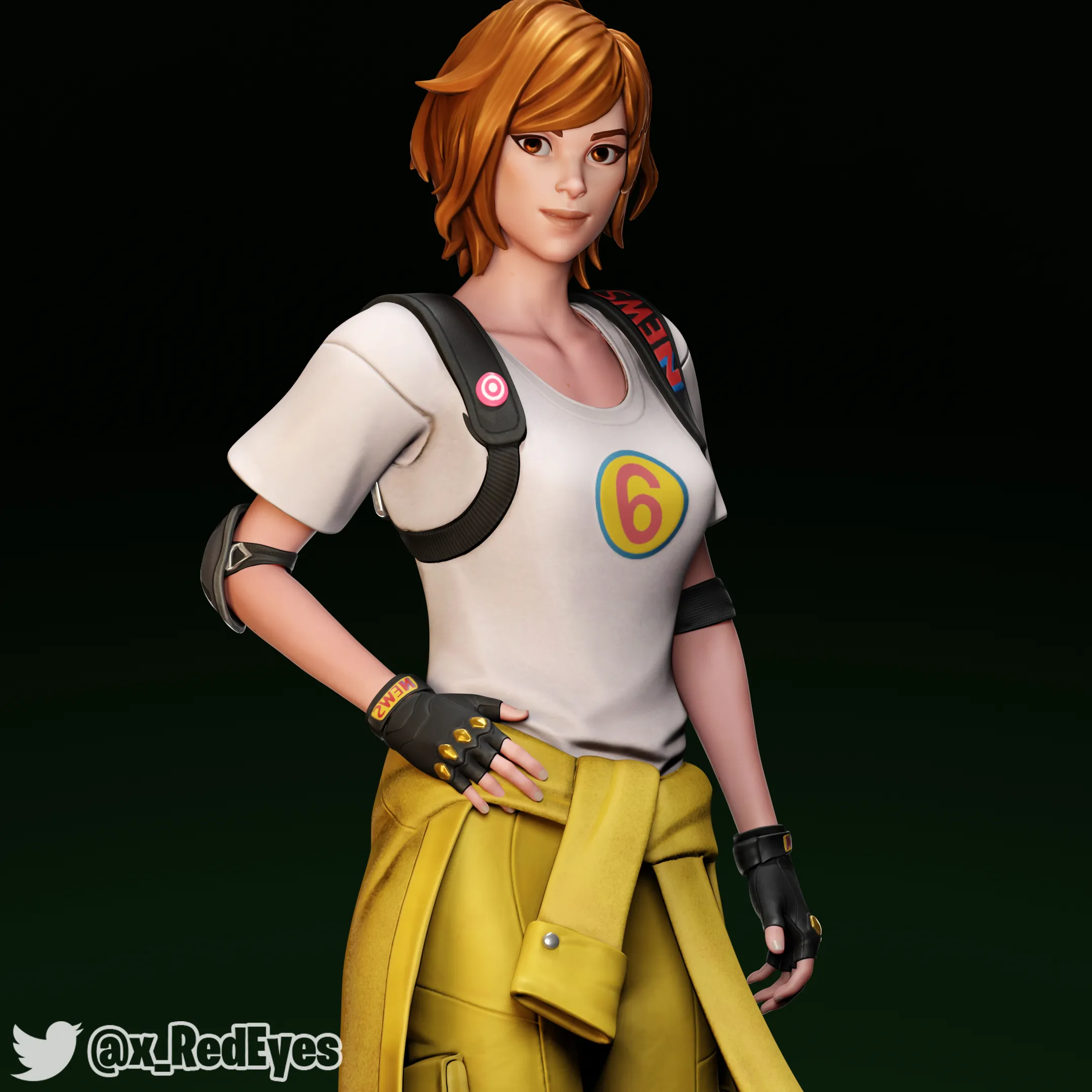 April O’Neil | Fortnite Style (Blender)_DAZ3D下载站