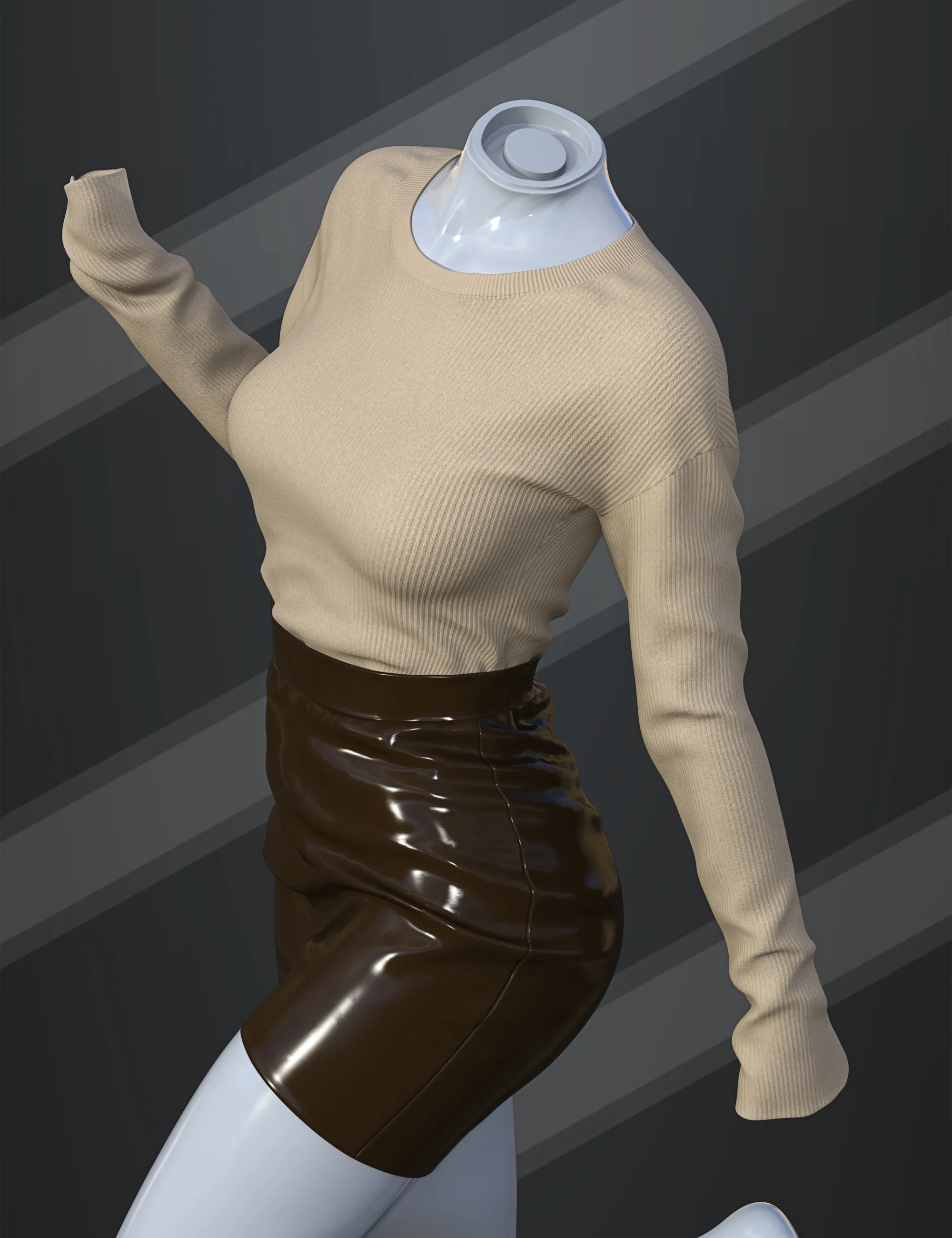 dForce SU Loose Sweater Set for Genesis 9, 8.1, and 8 Female_DAZ3DDL