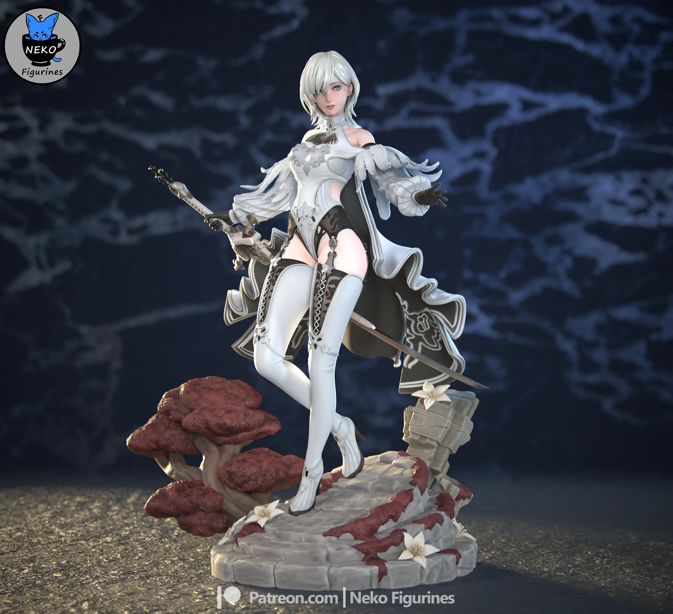 Neko Figurines – YoRHa No.10 Type H (3d-print)_DAZ3DDL