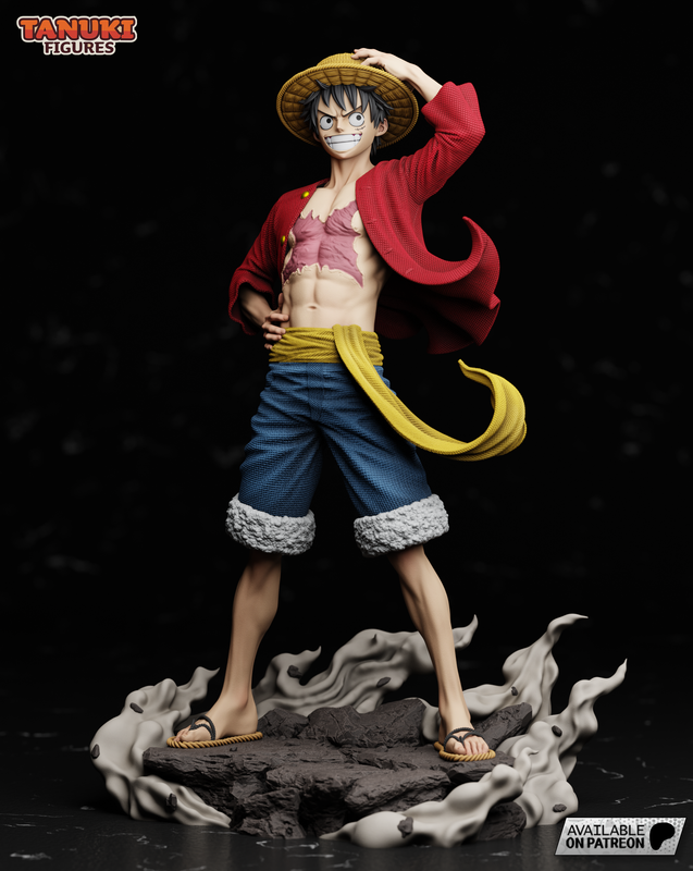 Tanuki Figures – Luffy (3d-print)_DAZ3D下载站