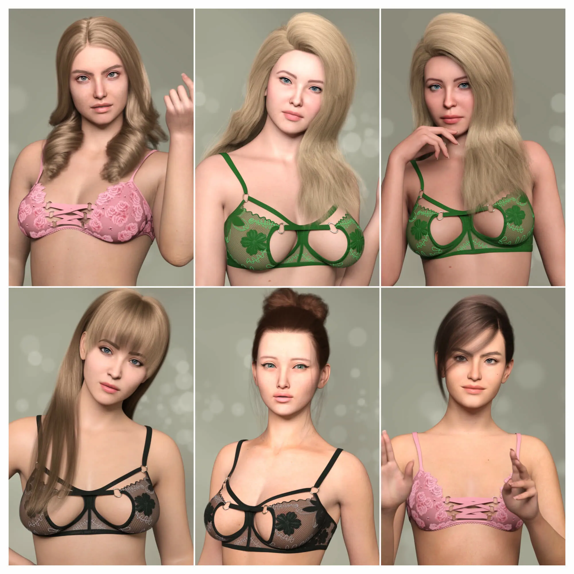 6 Character Morphs for Genesis 9_DAZ3D下载站