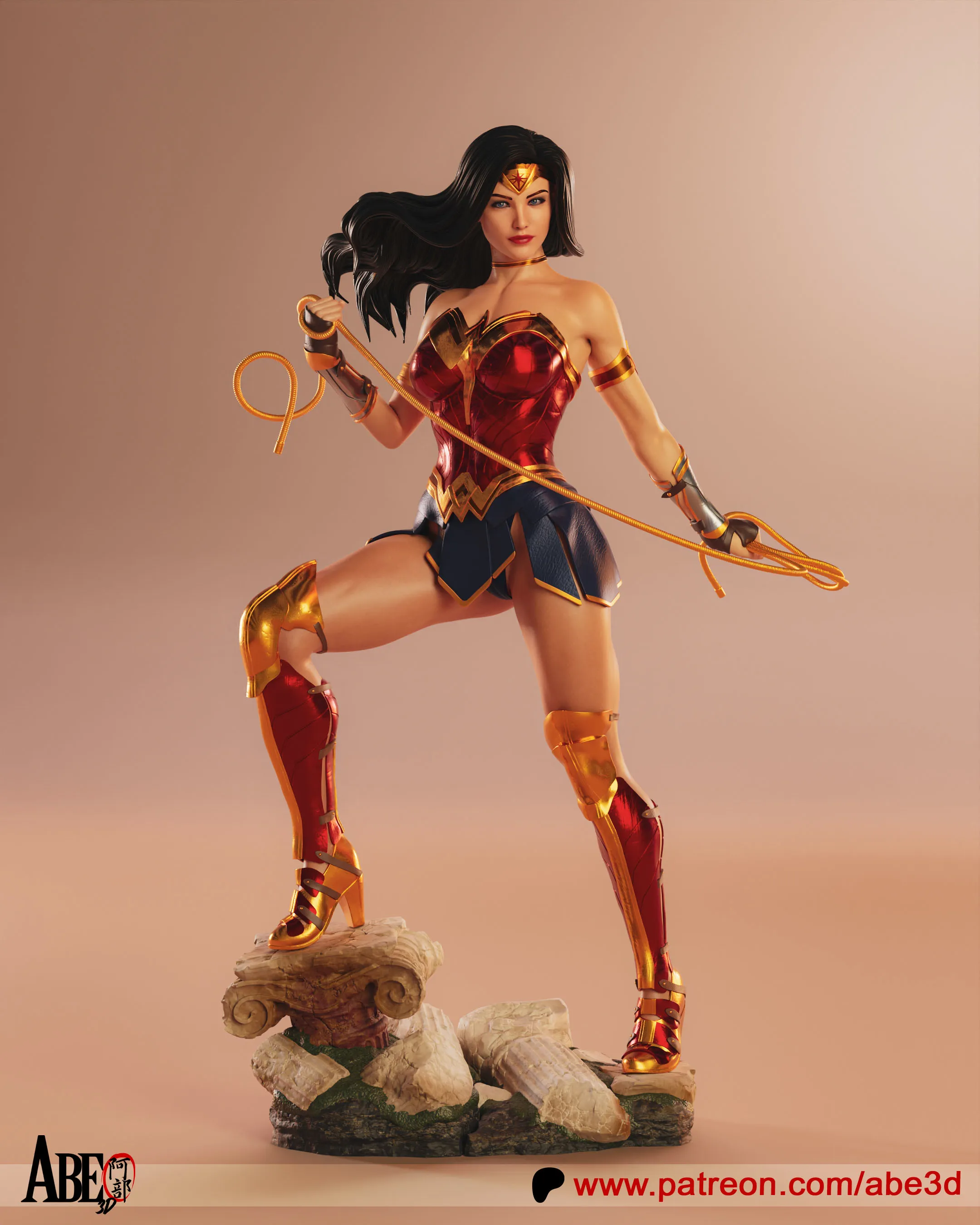 Abe3D – Wonder Woman (3d-print)_DAZ3D下载站