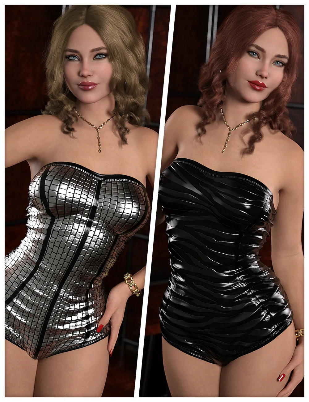 Alluring Textures for dForce SU Sexy Bodysuit_DAZ3D下载站