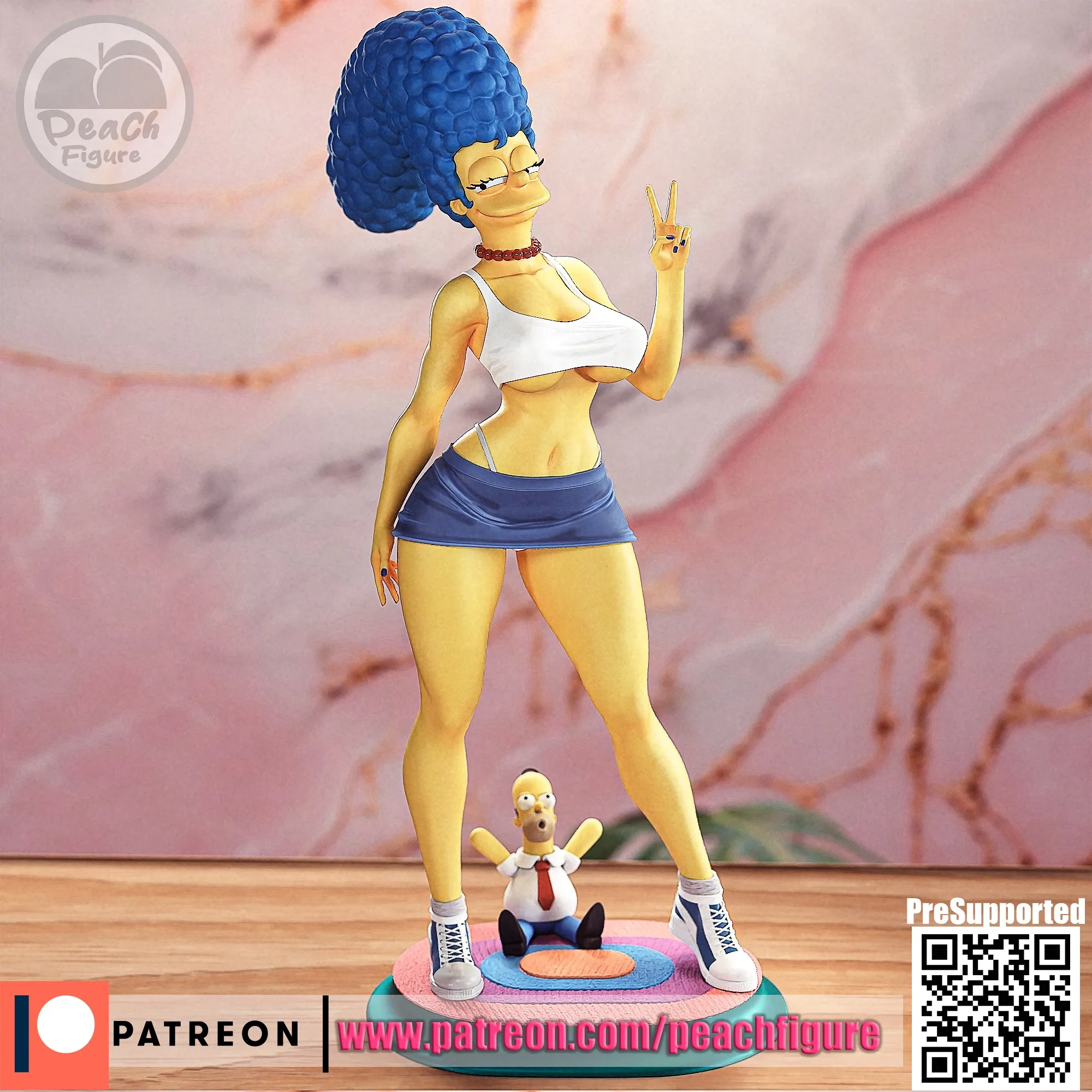 Peach Figure – Marge Simpson (3d-print)_DAZ3D下载站