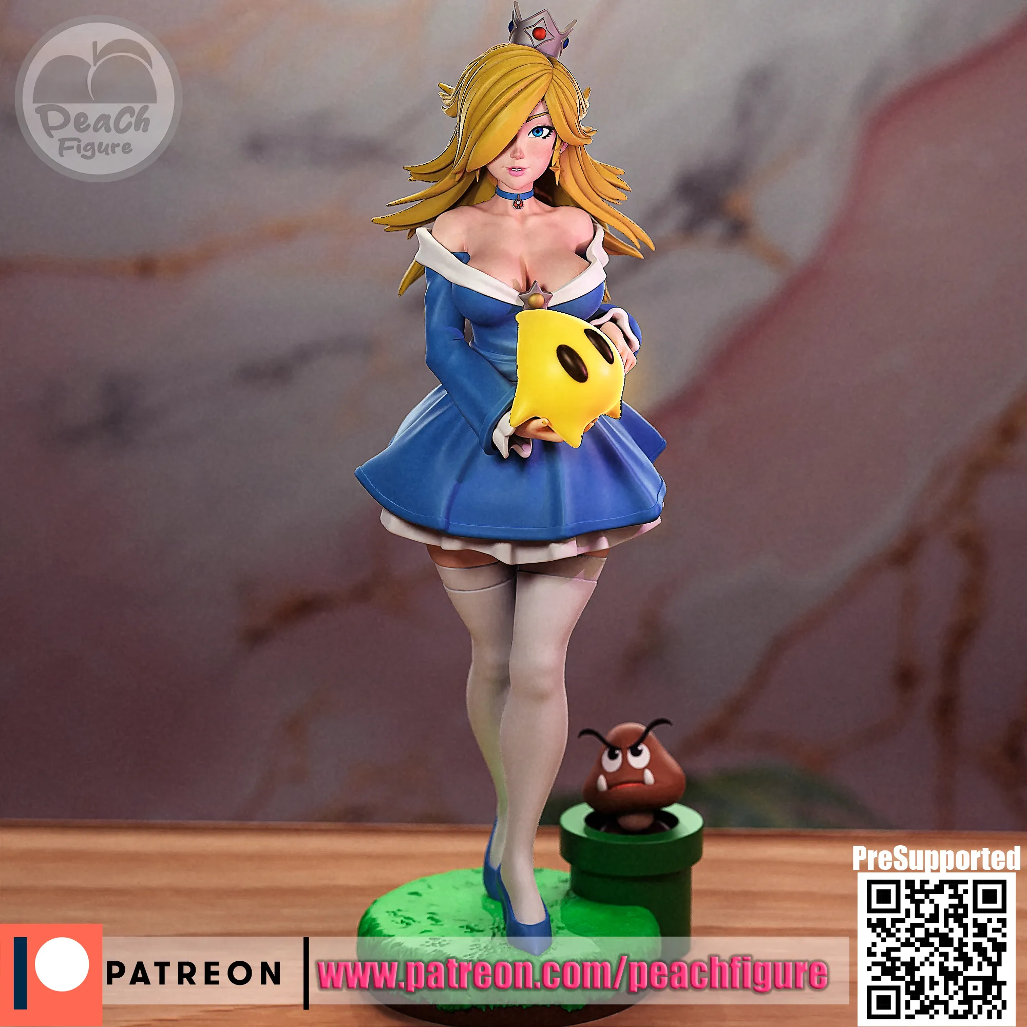 Peach Figure – Princess Rosalina (3d-print)_DAZ3D下载站