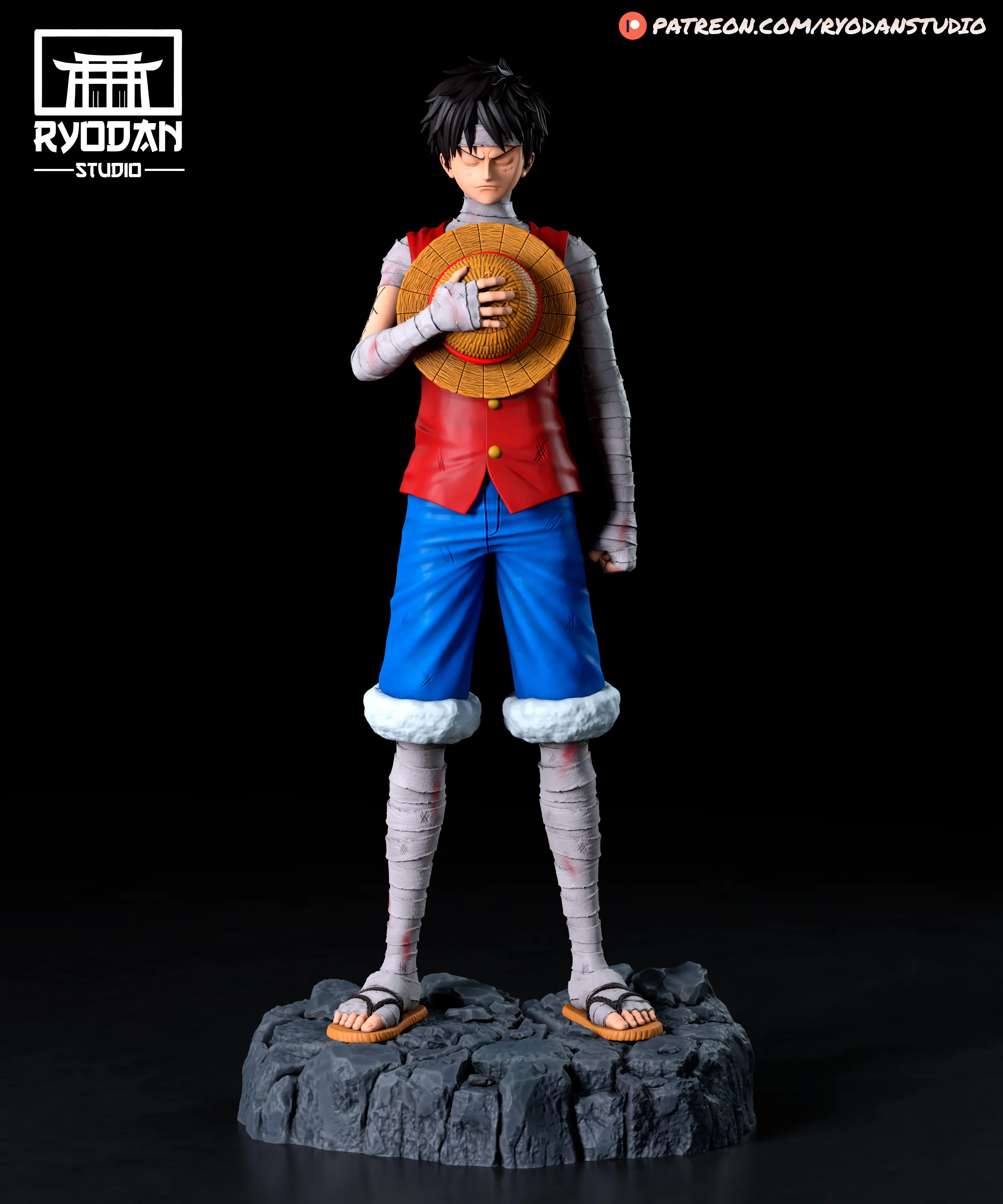 Ryodan Studio – Luffy Marineford (3d-print)_DAZ3D下载站