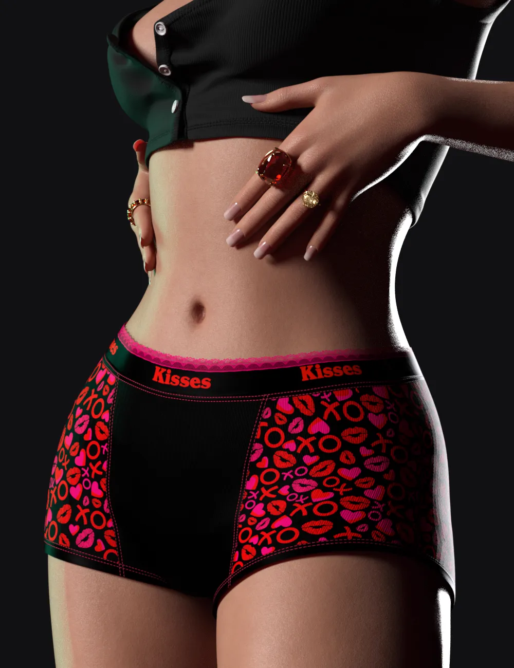 Sweet Love Texture Add-On for Girl Boxers_DAZ3DDL